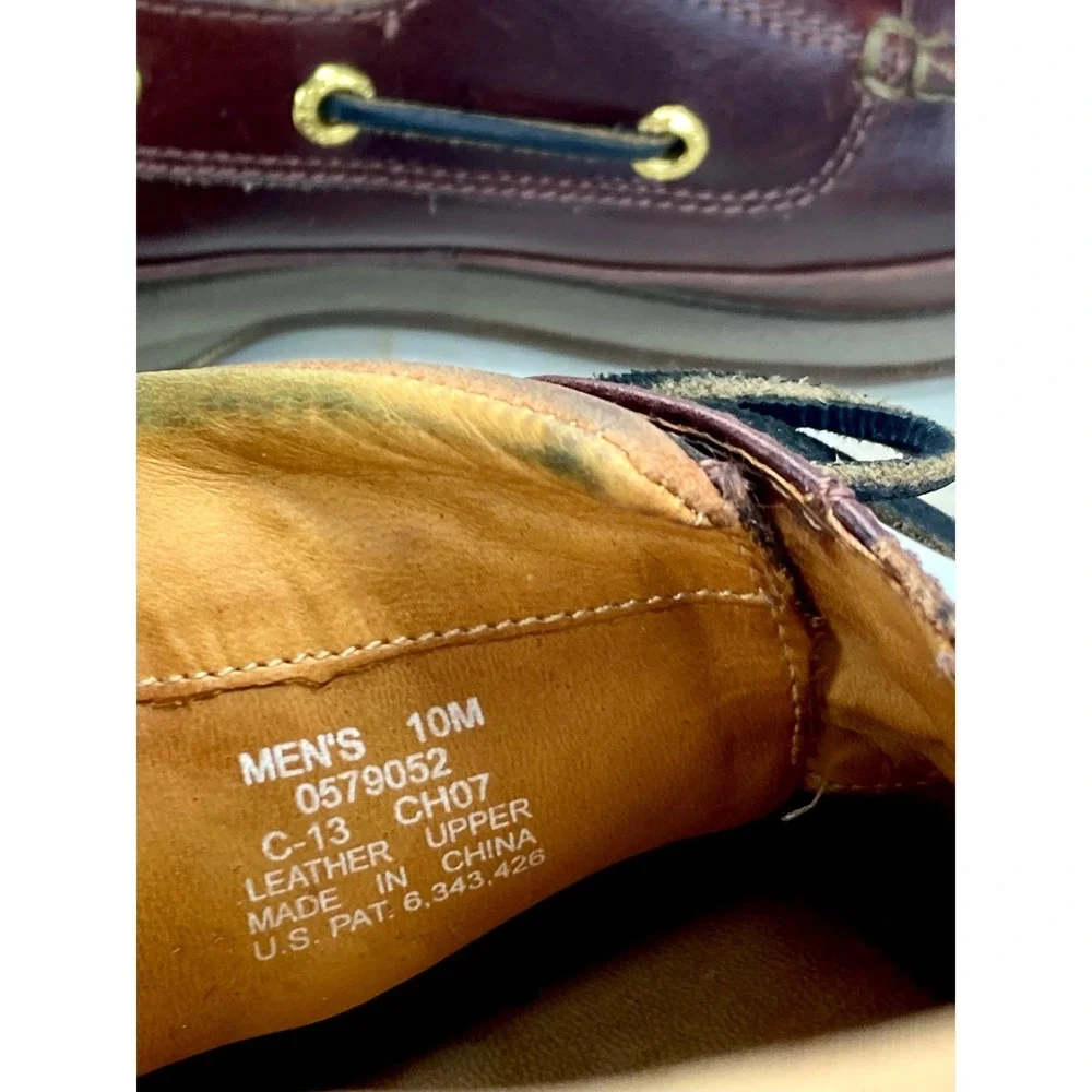 Sperry Gold Cup ASV Amaretto Boat Shoes Mens 10 Brown Leather 2-Eye Deck Loafers